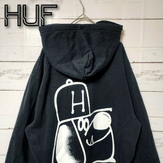 ハフ 黒 パーカー(メンズ)の通販 100点以上 | HUFのメンズを買うならラクマ