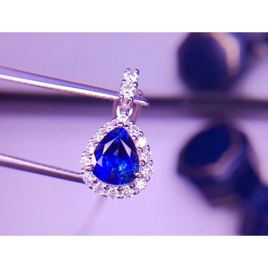 天然 ロイヤルブルーサファイア ダイヤ  ペンダントトップ1.1ct ¥