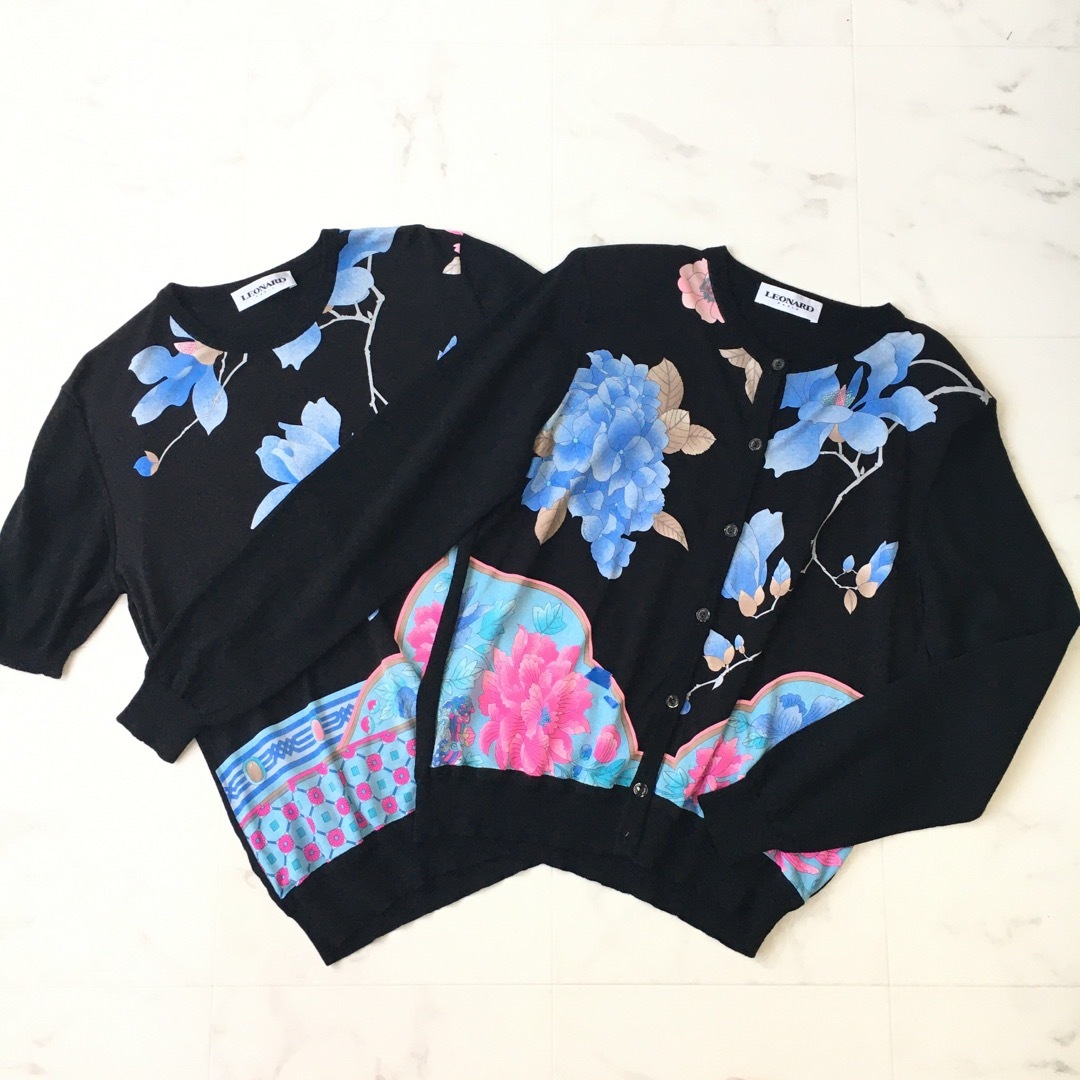 LEONARD - 美品 LEONARD レオナール シルク ニット アンサンブル