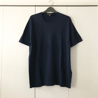 マイケルコース(Michael Kors)の最高級　マイケルコース　コットンシルク　半袖　ニット　ネイビー　紺　トップス(Tシャツ/カットソー(半袖/袖なし))