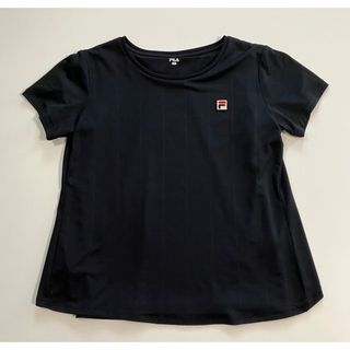 フィラ(FILA)の美品 Fila フィラ バックシャンな半袖Tシャツ 黒　(ウェア)