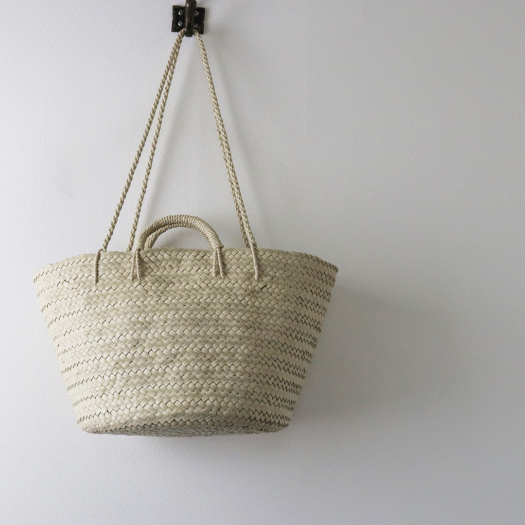 アエタ Aeta 美品 KG06 BASKET M+SHOULDER かごバッグ M/アイボリー