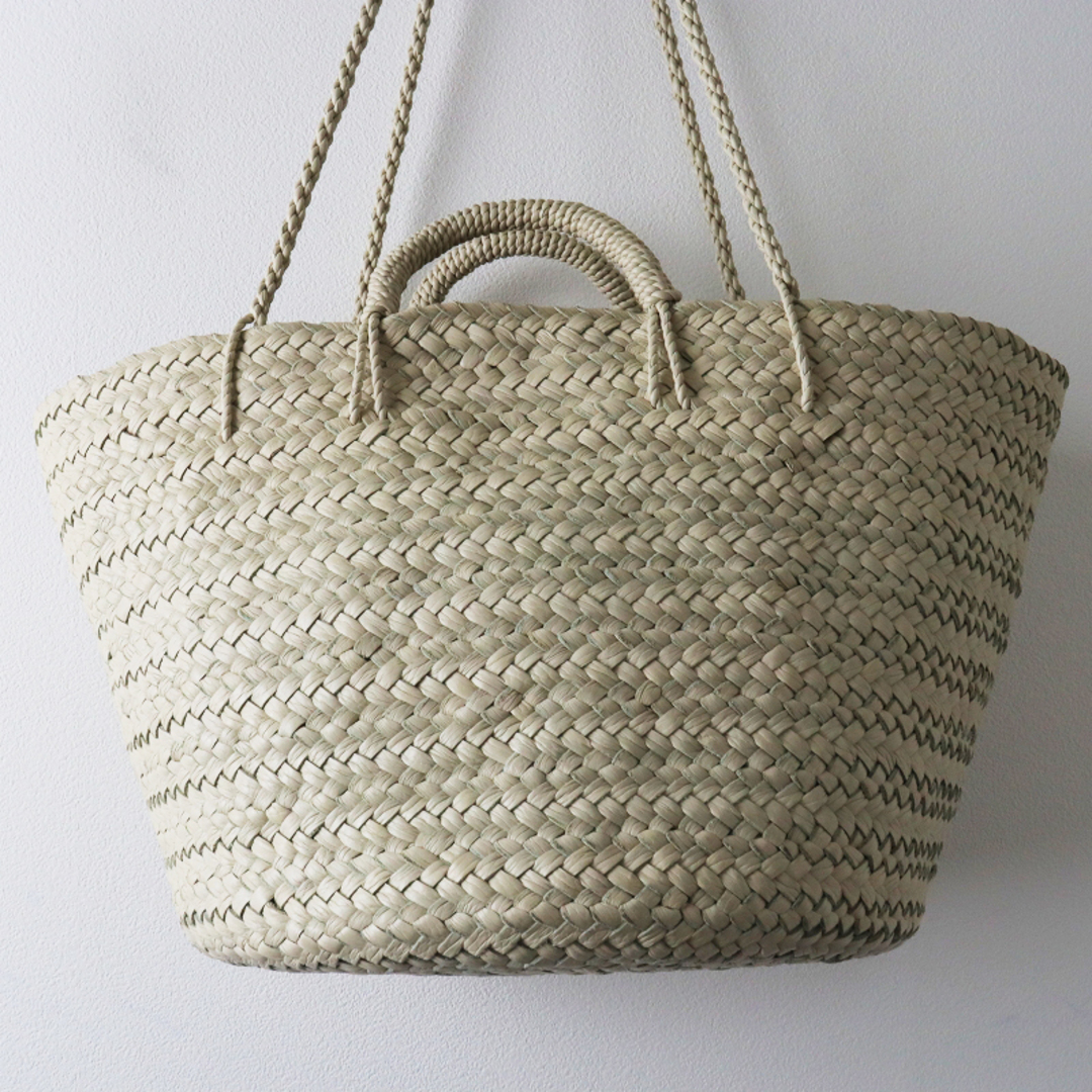 アエタ Aeta  美品 KG06 BASKET M＋SHOULDER かごバッグ M/アイボリー 鞄 かばん トートバッグ【2400013503570】19長