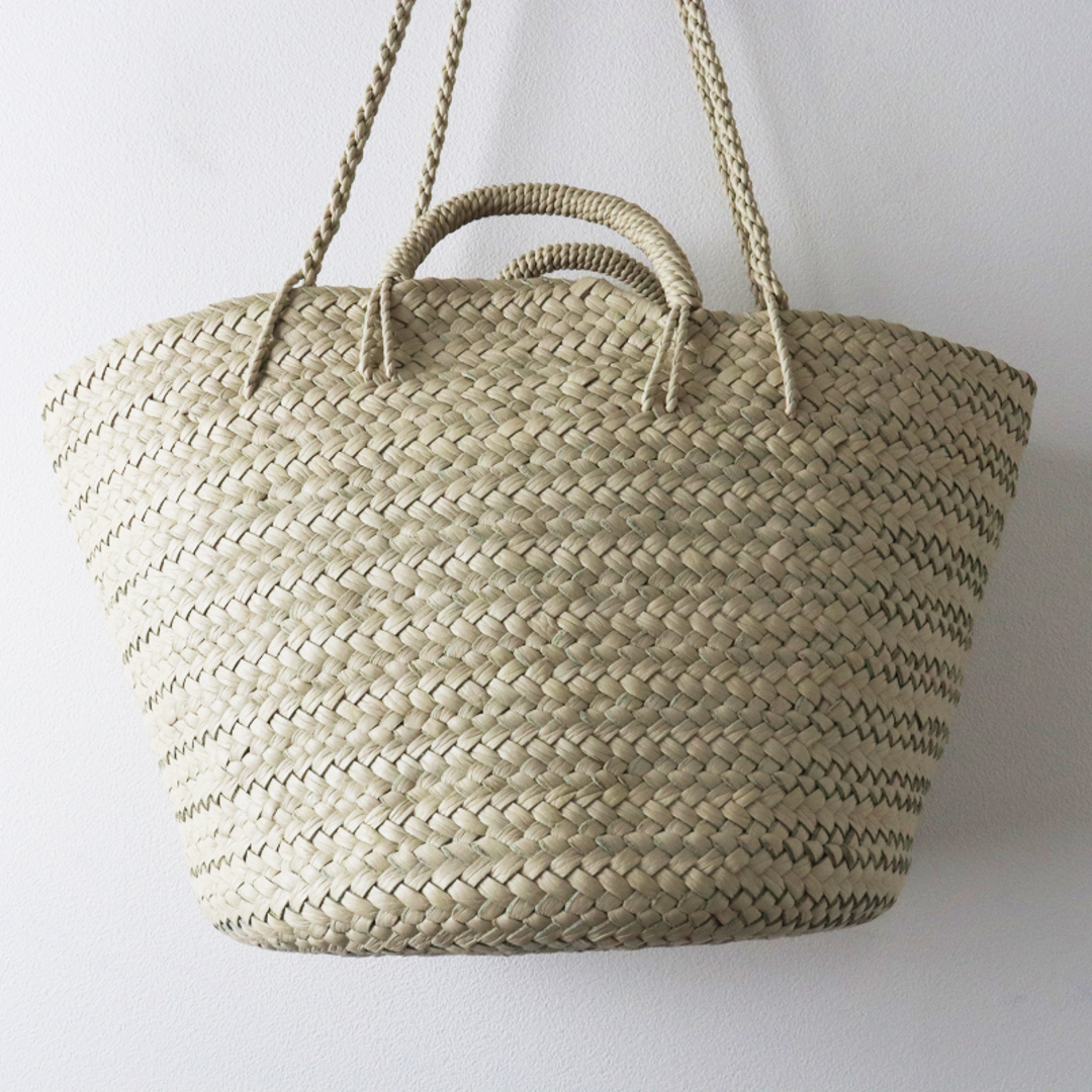 アエタ Aeta  美品 KG06 BASKET M＋SHOULDER かごバッグ M/アイボリー 鞄 かばん トートバッグ【2400013503570】19長