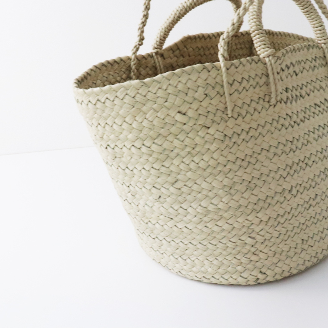 アエタ Aeta  美品 KG06 BASKET M＋SHOULDER かごバッグ M/アイボリー 鞄 かばん トートバッグ【2400013503570】19長