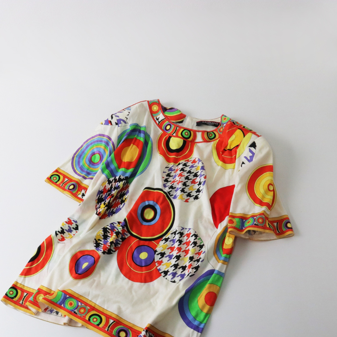 LEONARD - レオナール LEONARD パッチワークプリントTシャツ /マルチ