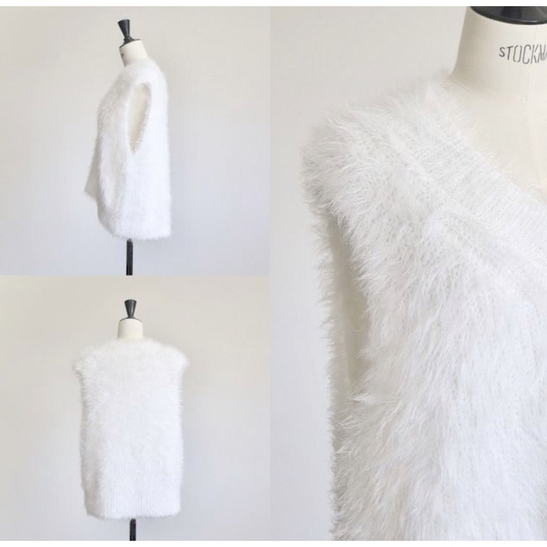 Gypsohila ジプソフィア Feather Knit Vest レディースのトップス(ニット/セーター)の商品写真