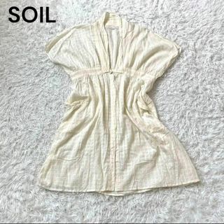 ソイル(SOIL)のソイル　SOIL 白　ワンピース　チェック　きれいめ(ひざ丈ワンピース)