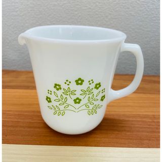 パイレックス(Pyrex)の新入荷！美品！オールドパイレックス　タイニーフラワー　クリーマー　グリーン(食器)