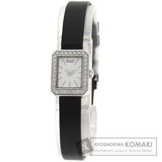 ピアジェ(PIAGET)のPIAGET G0A34502 P10691 ミニ プロトコール ダイヤモンドベゼル 腕時計 K18WG 革 レディース(腕時計)