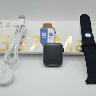 ☆数量限定☆【着信表示】スマートウォッチ(ブラック)GS7max 日本語対応(腕時計(デジタル))