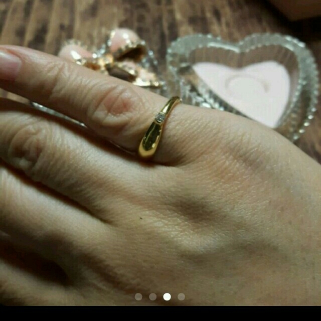 K18ゴールドリング指輪エリザベス購入14号 レディースのアクセサリー(リング(指輪))の商品写真