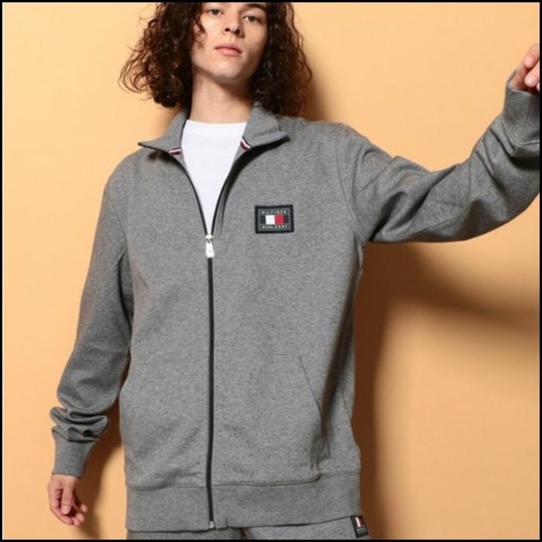 TOMMY HILFIGER(トミーヒルフィガー)のジップアップスウェット　グレー　Lサイズ　TOMMY HILFIGER メンズのトップス(スウェット)の商品写真