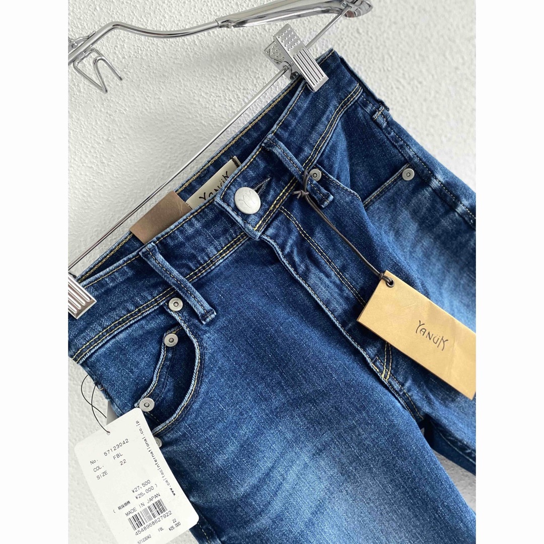 新品 YANUK PATRICIA 22インチ フラットブルー 22aw 日本製 - デニム
