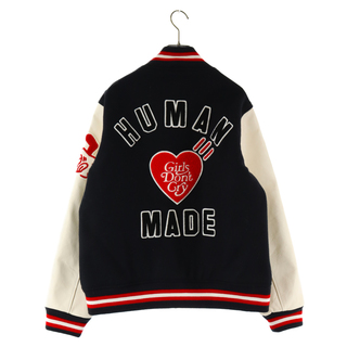 ヒューマンメイド(HUMAN MADE)のHUMAN MADE ヒューマンメイド 20AW×Girls Don't Cry ガールズドントクライ VARSITY JACKET バーシティ ロゴワッペン付きスタジアムジャケット ブラック ホワイト(スタジャン)