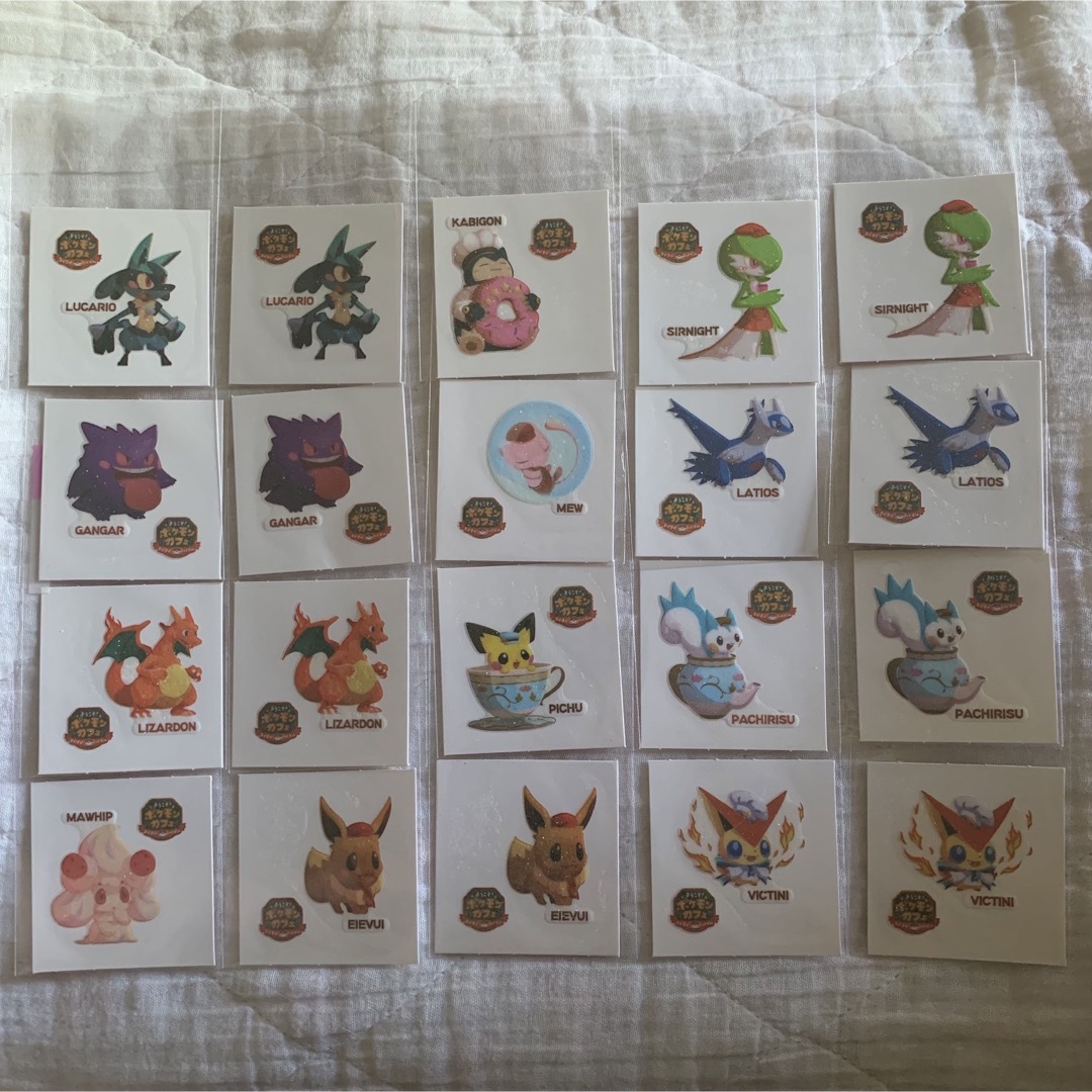 ポケモン デコキャラシール 20枚 ルカリオ マホイップ イーブイ ラティオス | フリマアプリ ラクマ