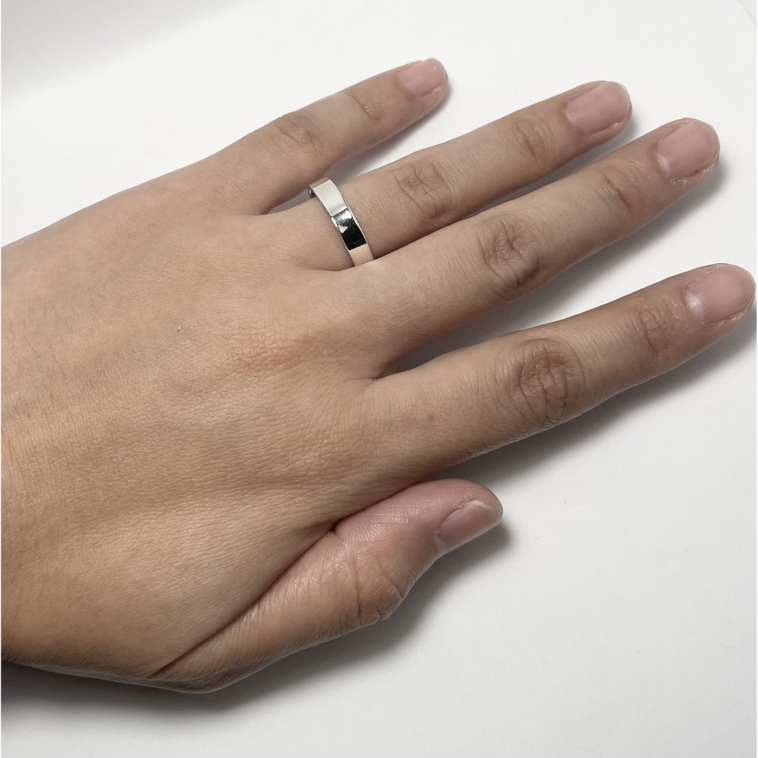 平打ちシルバー925リング  銀指輪4ミリプレーン　ワイドSILVER925キ9 メンズのアクセサリー(リング(指輪))の商品写真