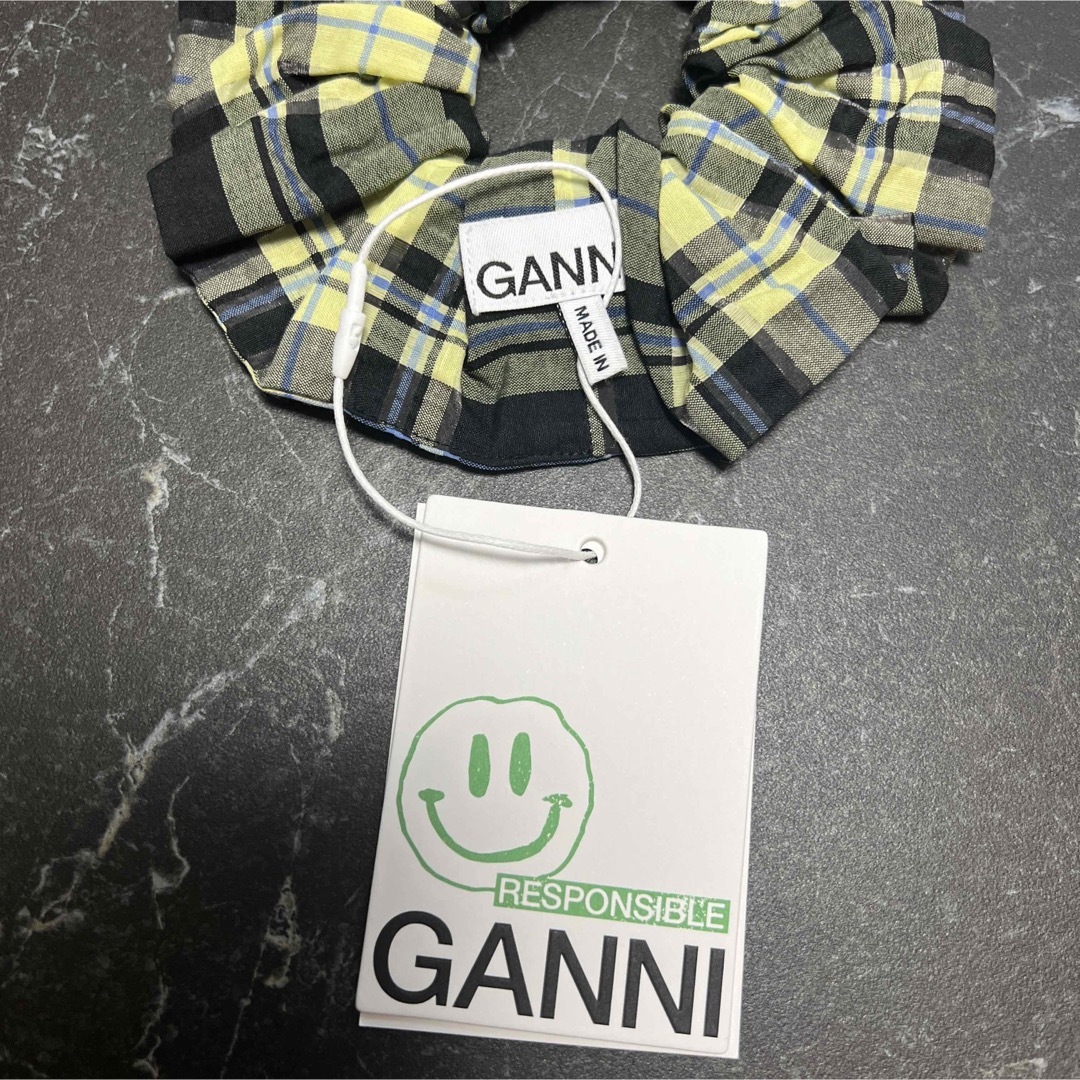 新品未使用 大人気！ GANNI チェック柄 シュシュ 1