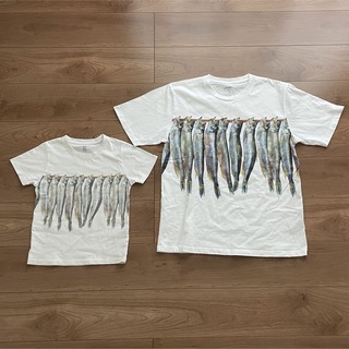 グラニフ(Design Tshirts Store graniph)のグラニフ　ししゃもTシャツ 120cm Mサイズ 2枚セット(Tシャツ/カットソー)