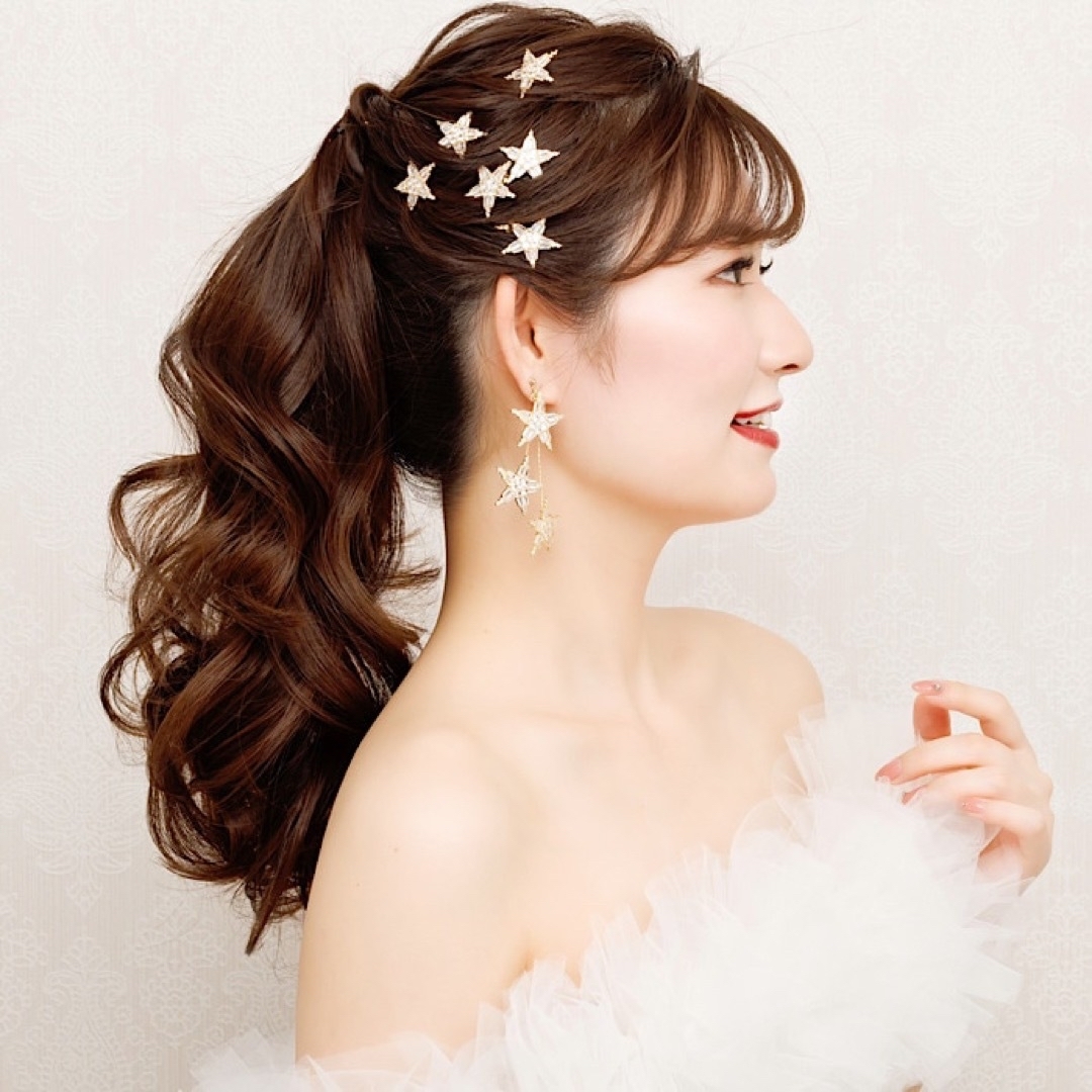 ANNAN WEDDING スターモチーフ ピアス＆ヘアピン 2