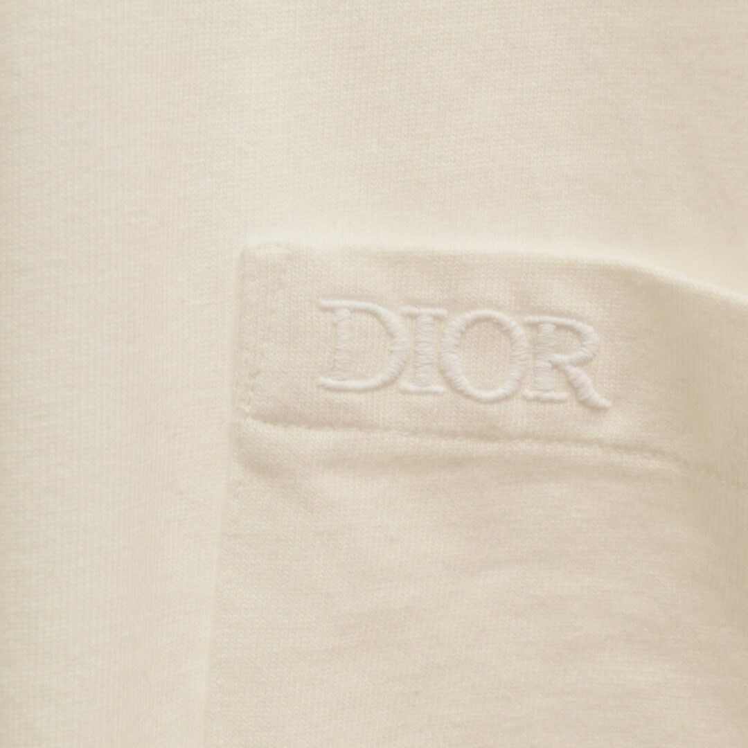 Dior HOMME ディオールオム 23SS DUNCAN GRANT AND CHARLESTON ネックロゴ 半袖Tシャツ カットソー ホワイト 383J644A0554