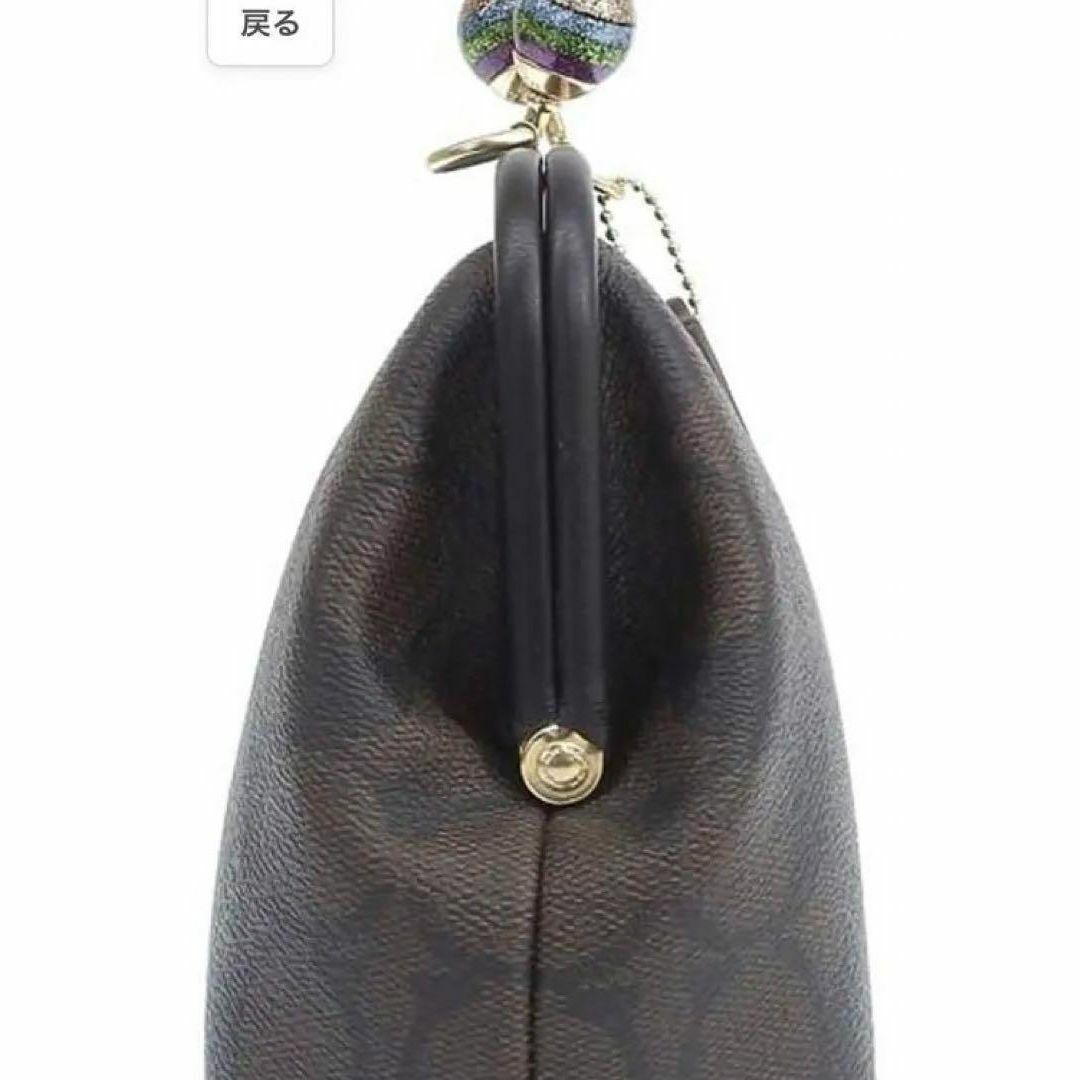 ⭐COACH⭐コーチ⭐新品 がま口ショルダーバッグ シグネチャー こげ茶