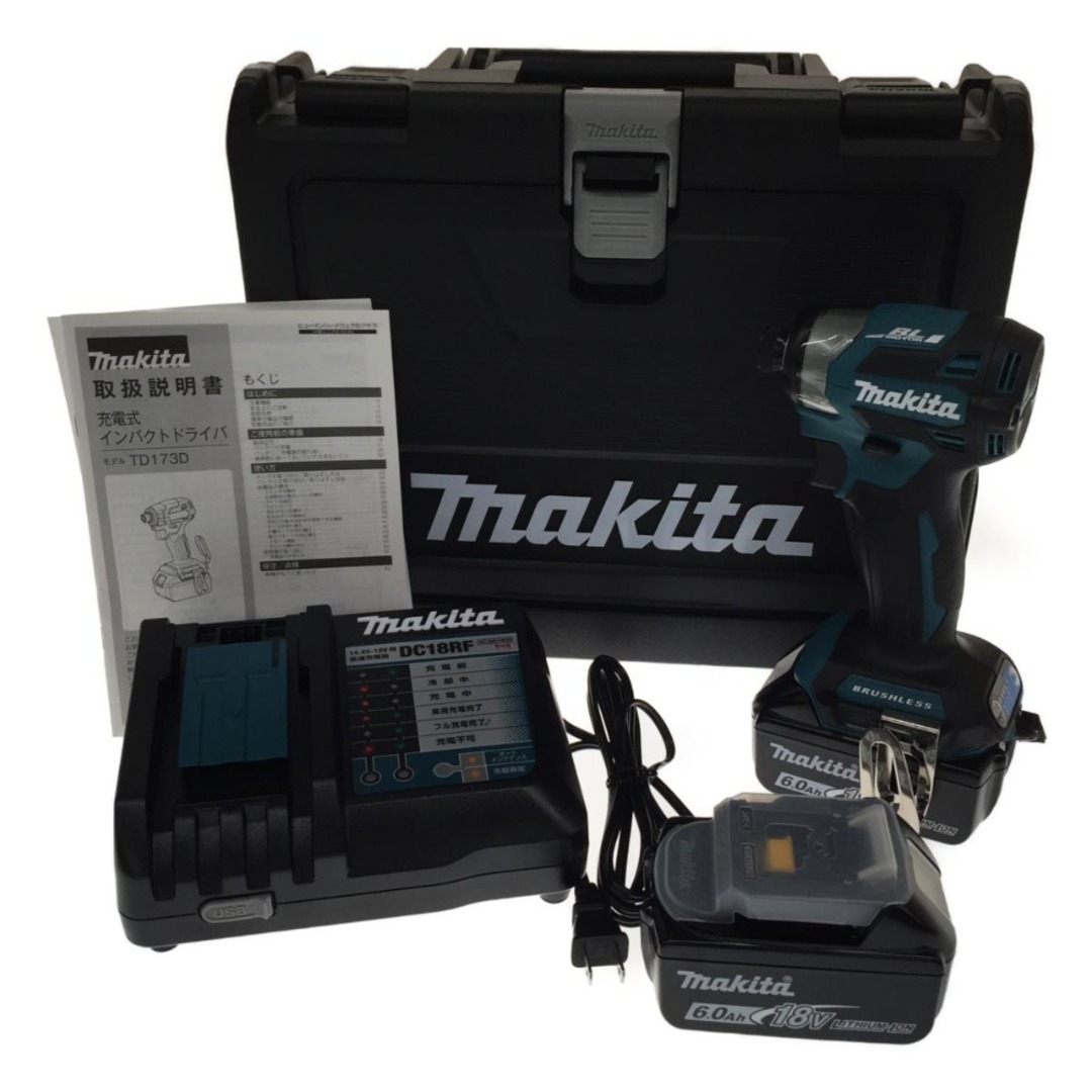 △△MAKITA マキタ 電動工具 インパクトドライバ 198125  v18 TD173DRGX ブルー