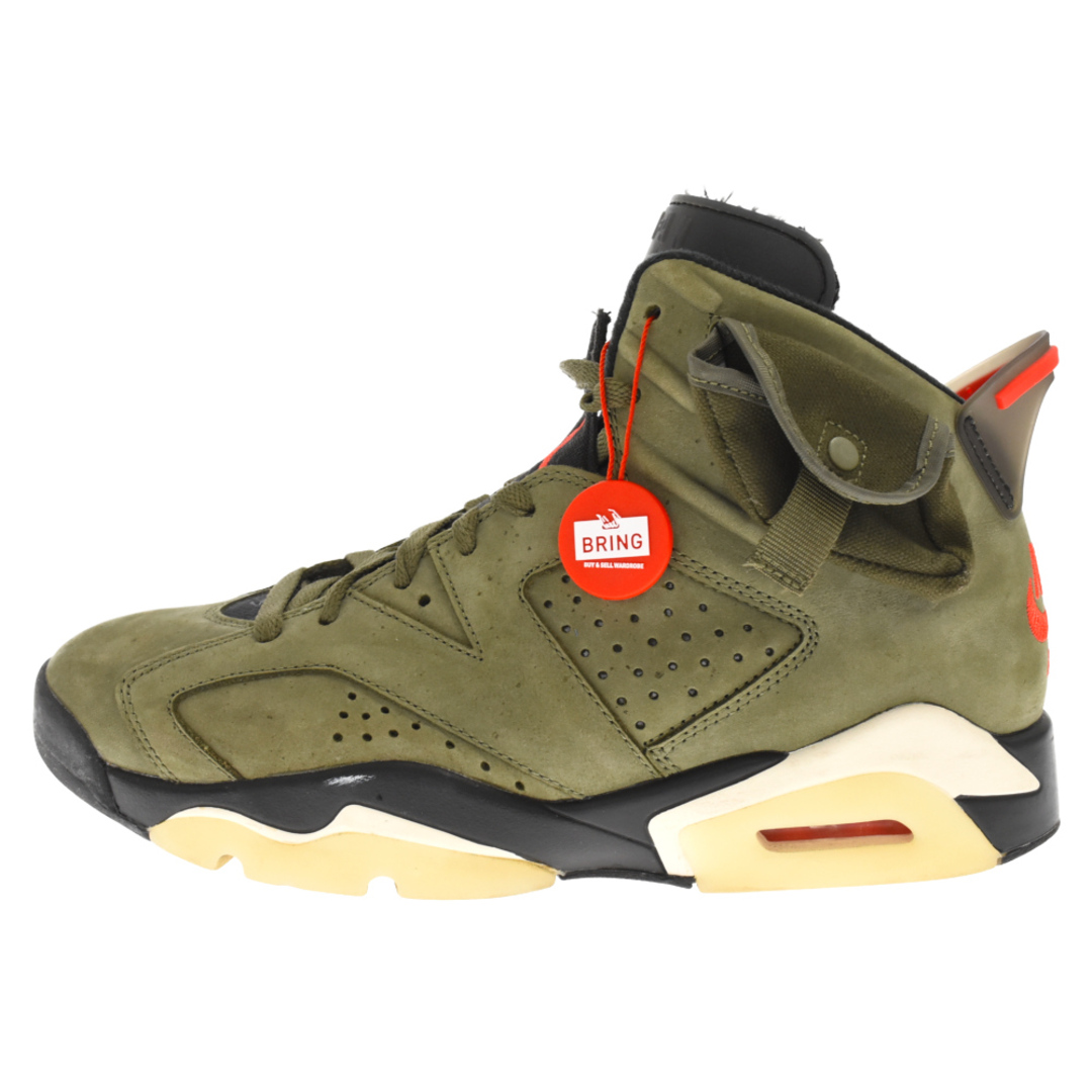 NIKE ナイキ ×TRAVIS SCOTT AIR JORDAN 6 RETRO SP トラヴィススコット ジョーダン6 ハイカットスニーカー カーキ CN1084‐200 US9/27cm