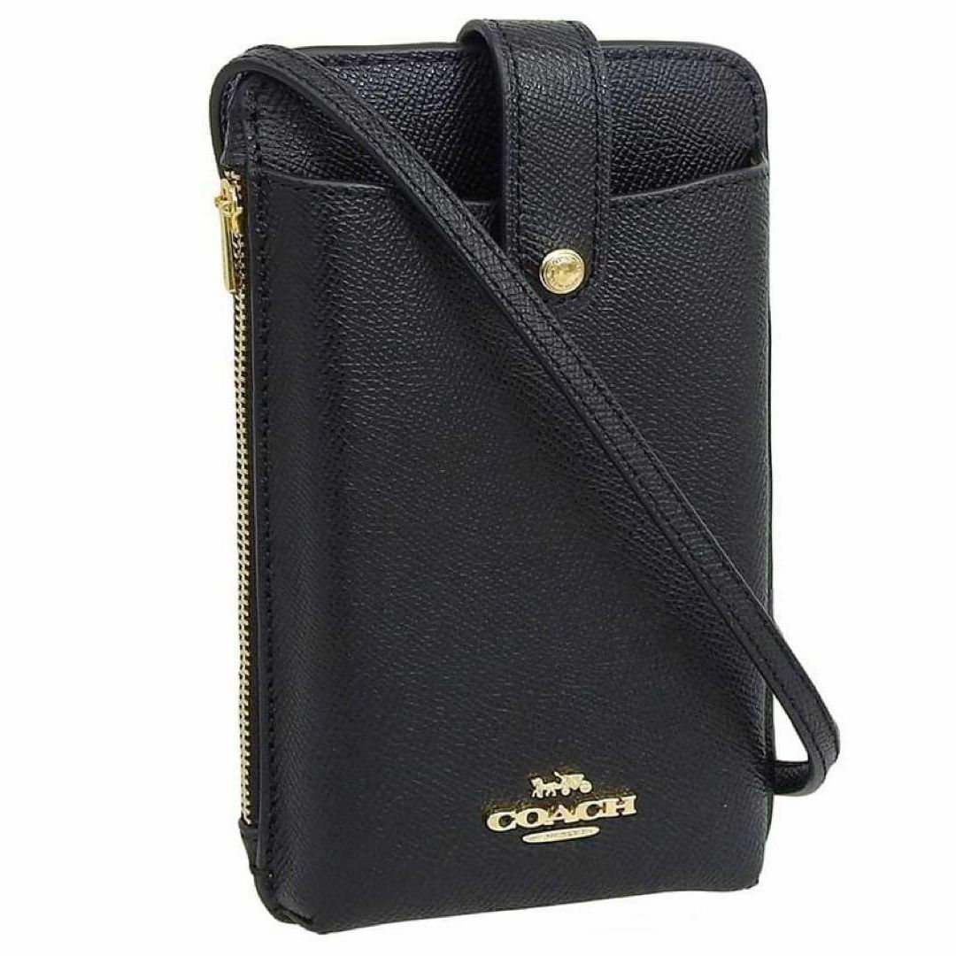 ケイティー_コーチ特集⭐️COACH⭐️コーチ⭐新品 クロスボディ スマホケース 黒 ショルダー