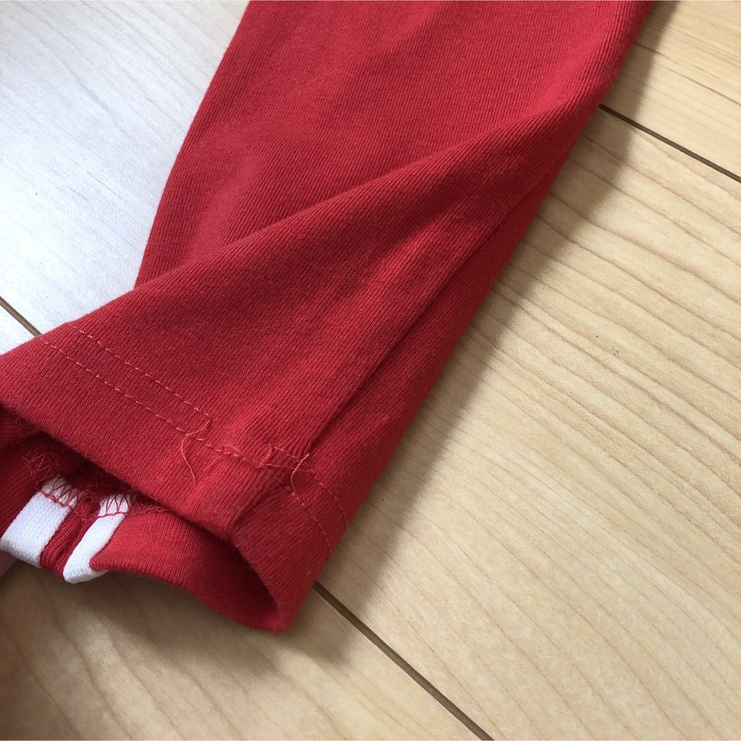 ShISKY(シスキー)のSHISKY赤色パンツ　ストライプ　120cm キッズ/ベビー/マタニティのキッズ服女の子用(90cm~)(パンツ/スパッツ)の商品写真