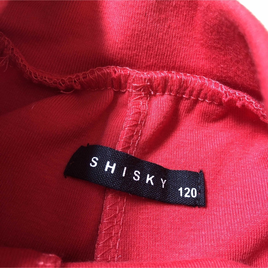 ShISKY(シスキー)のSHISKY赤色パンツ　ストライプ　120cm キッズ/ベビー/マタニティのキッズ服女の子用(90cm~)(パンツ/スパッツ)の商品写真