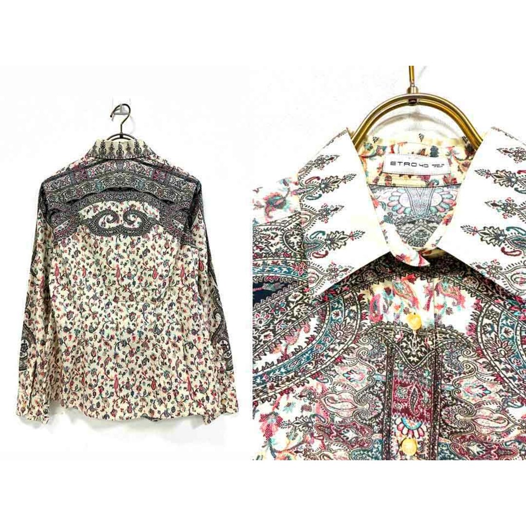 ETRO(エトロ)の【中古】ETRO エトロ トップス レディース ブラウス　レディース　9号　Mサイズ　オールシーズン　ペイズリー レディースのトップス(シャツ/ブラウス(半袖/袖なし))の商品写真