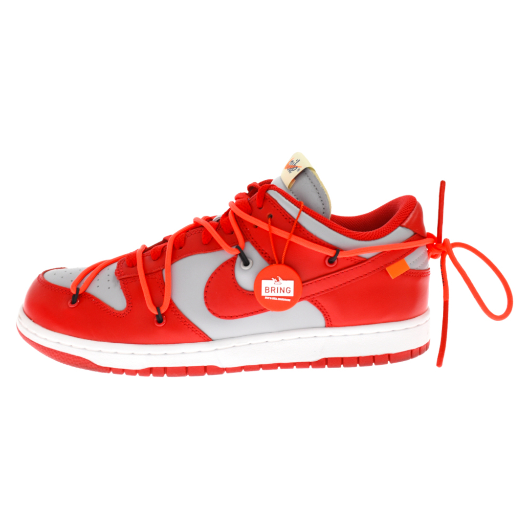 NIKE ナイキ ×OFF-WHITE DUNK LOW LTHR/OW オフホワイト ダンク ローカットスニーカー レッド/グレー US10/28cm CT0856-600