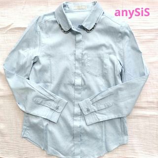 エニィスィス(anySiS)のanySiS ブラウス　薄い水色　サイズ1(シャツ/ブラウス(長袖/七分))