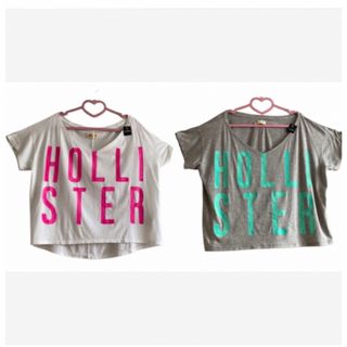 ホリスター(Hollister)の★Hollister★ホリスター ハワイ ゆる Tシャツ ピンク グレー セット(Tシャツ(半袖/袖なし))