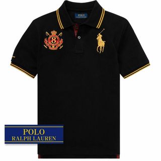 ラルフローレン(Ralph Lauren)の☆新品☆160 ラルフローレン 半袖ピケメッシュポロシャツ ブラック 4218(Tシャツ/カットソー)