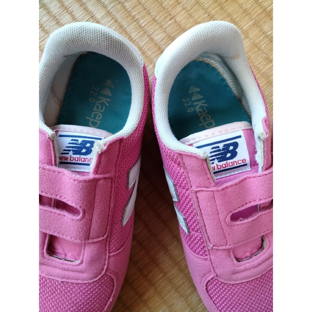 New Balance(ニューバランス)のニューバランス　21cm ピンク　スニーカー　運動靴 キッズ/ベビー/マタニティのキッズ靴/シューズ(15cm~)(スニーカー)の商品写真