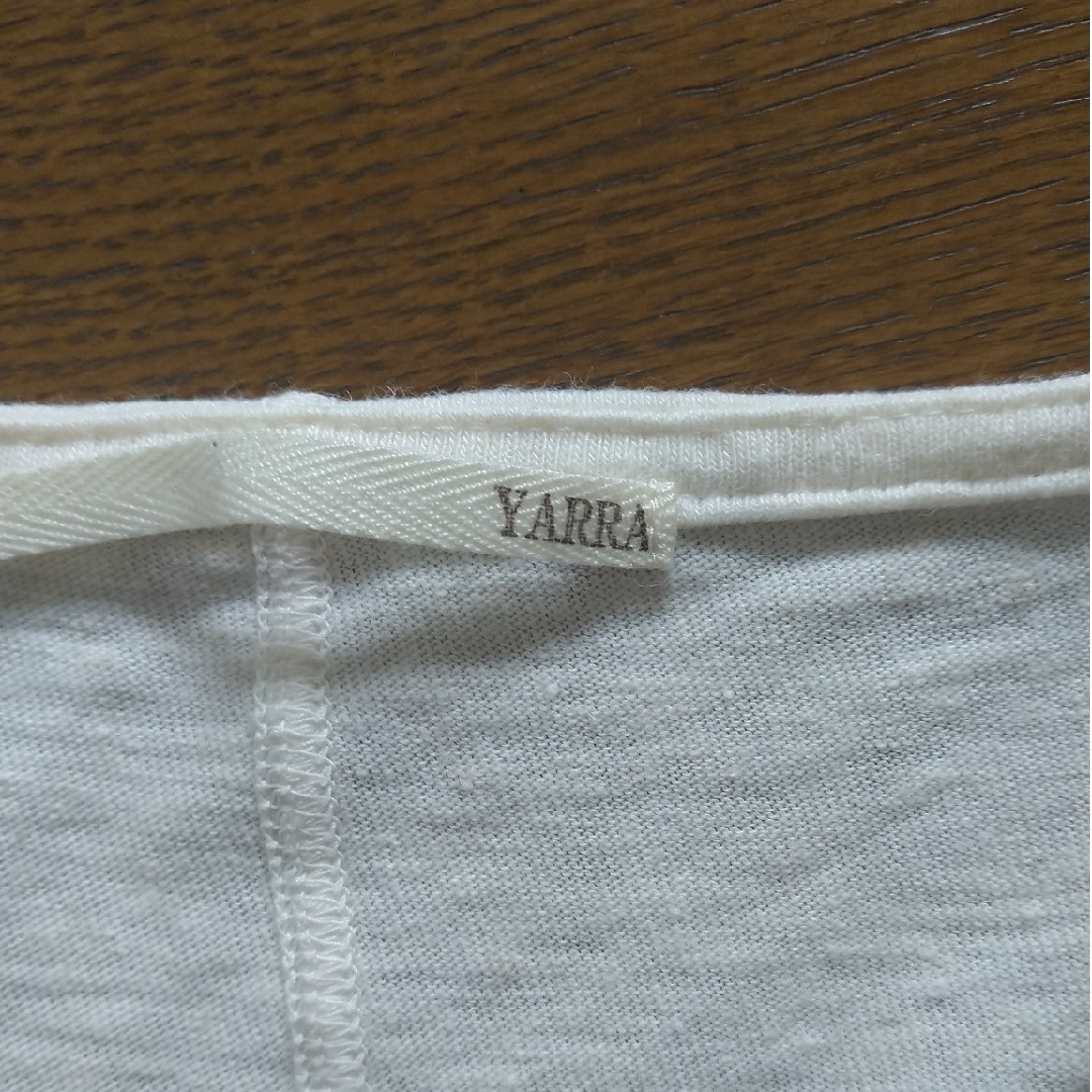 YARRA(ヤラ)のYARRA　ラグランスリーブ　7分丈カットソー　オフホワイト　Mサイズ相当 レディースのトップス(カットソー(長袖/七分))の商品写真