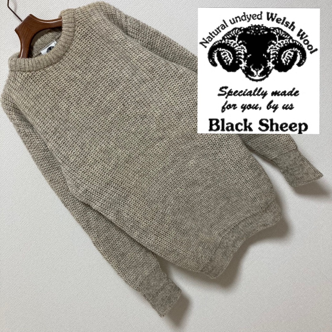 英国製 美品■BLACK SHEEP ブラックシープ■ハンティング 畦セーター