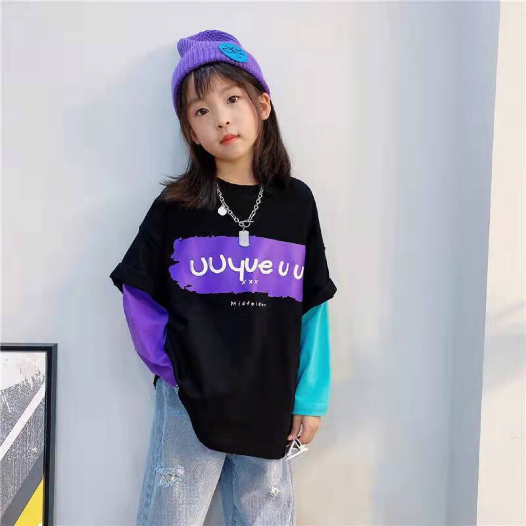 KUFB038キッズ 子供服 トレーナー トップス アウター カジュアル 女の子 キッズ/ベビー/マタニティのキッズ服女の子用(90cm~)(ジャケット/上着)の商品写真