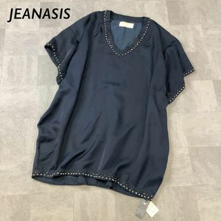 ジーナシス(JEANASIS)の新品 タグ付 JEANASIS ジーナシス メタルパール ビーズ ワンピース(ひざ丈ワンピース)