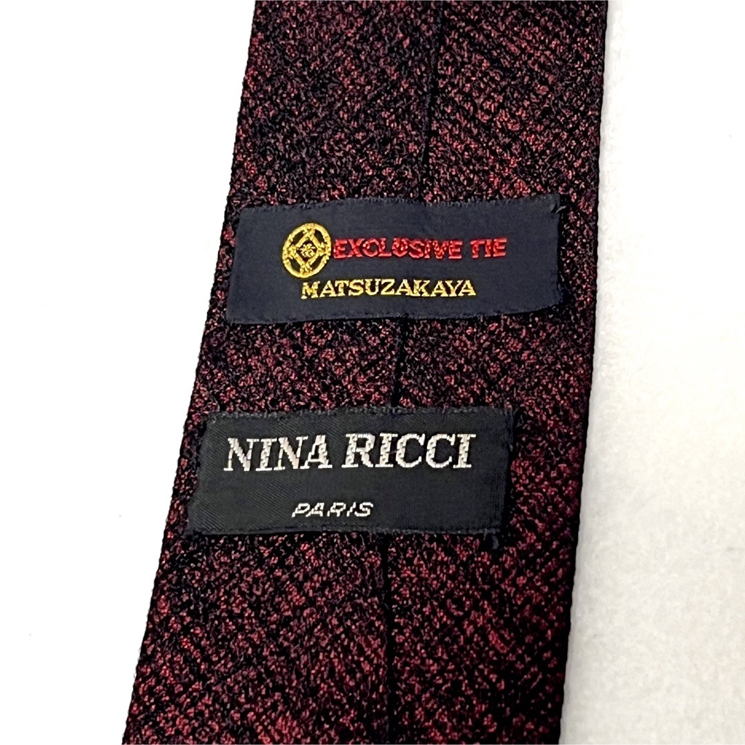 NINA RICCI(ニナリッチ)の極美品✨ ニナリッチ  ネクタイ  ワインレッド  お洒落✨ メンズのファッション小物(ネクタイ)の商品写真