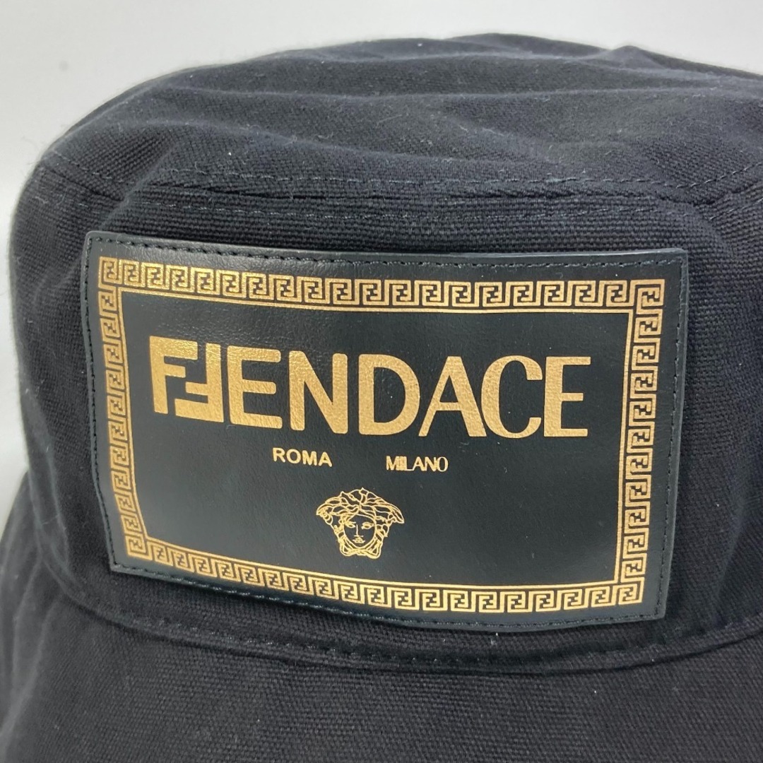 極美品 FENDACE FENDI×VERSACE ロゴ バケットハット