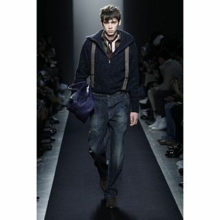 極美品 ボッテガヴェネタ BOTTEGA VENETA ニット 2021年 セーター プルオーバー カシミヤ 無地 トップス メンズ イタリア製 L グレー