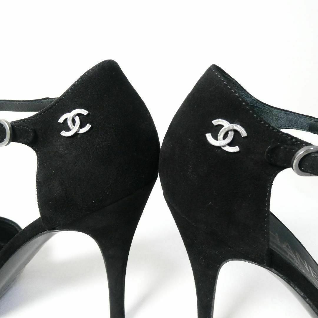 美品 CHANEL ココマーク エナメル×スエード ハイヒール パンプス