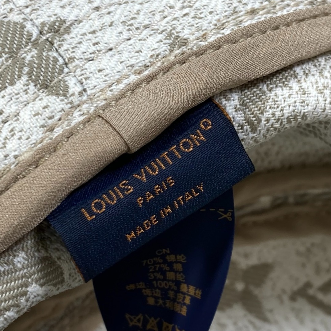 LOUIS VUITTON(ルイヴィトン)のルイヴィトン LOUIS VUITTON バケットハット・モノグラム ジャガード デニム M7058S ハット帽 帽子 バケットハット ボブハット ハット ナイロン ベージュ 未使用 レディースの帽子(ハット)の商品写真