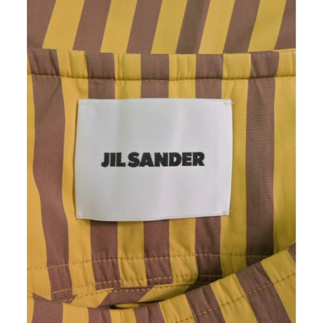 JIL SANDER ひざ丈スカート 32(XXS位) 黄x茶(ストライプ) 2