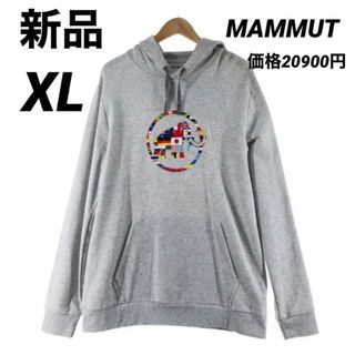 マムート(Mammut)の希少サイズ　マムート　パーカー　ネイションズエムエルフーディメン  XL グレー(パーカー)