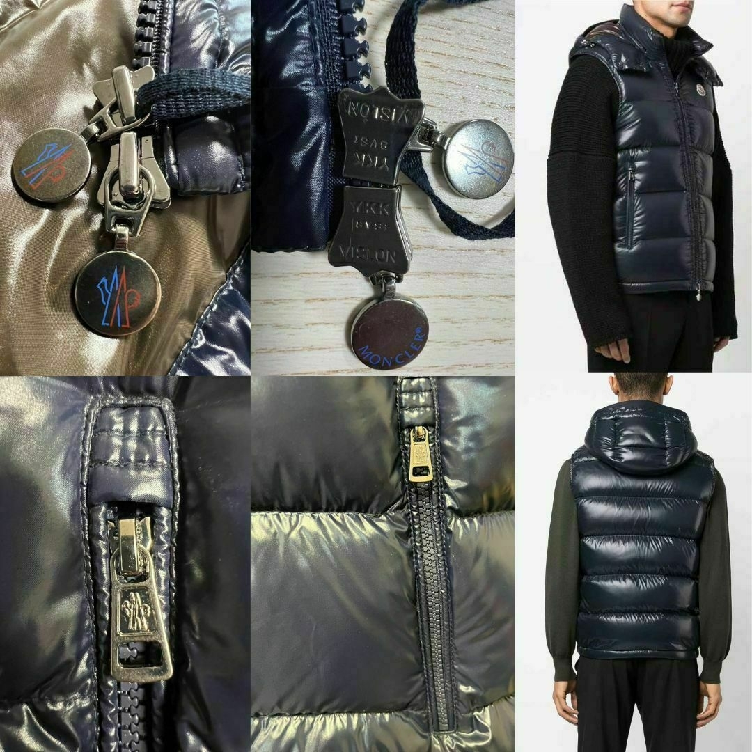 MONCLER - ☆未使用・本物保証☆MONCLER BORMES ダウンベスト TG1 紺色 ...