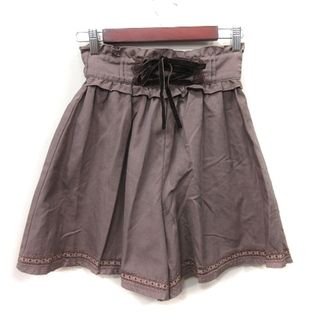 アクシーズファム(axes femme)のアクシーズファム パンツ キュロット レースアップ レース M グレージュ(キュロット)